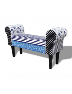 Panchina Patchwork Blu e Bianca 2
