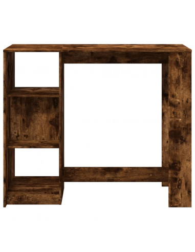 Tavolo Bar con Ripiano Rovere Fumo 124x46x103,5 cm Multistrato