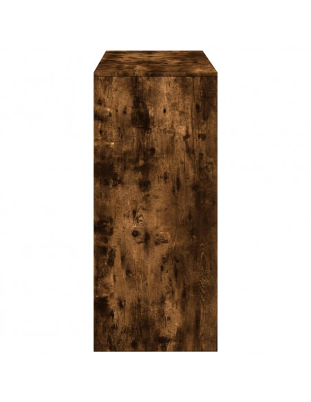 Tavolo Bar con Ripiano Rovere Fumo 124x46x103,5 cm Multistrato