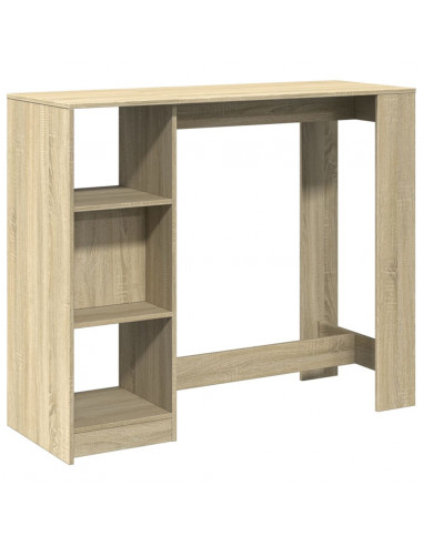 Tavolo Bar con Ripiano Rovere Sonoma 124x46x103,5cm Multistrato