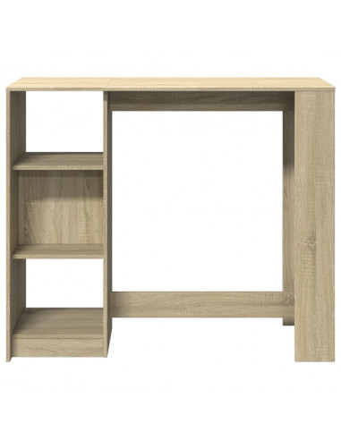 Tavolo Bar con Ripiano Rovere Sonoma 124x46x103,5cm Multistrato