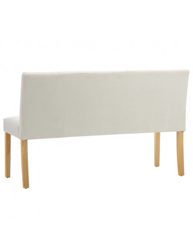 Panca 140 cm Crema in Velluto