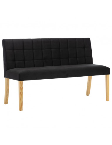 Panca 140 cm Nera in Velluto