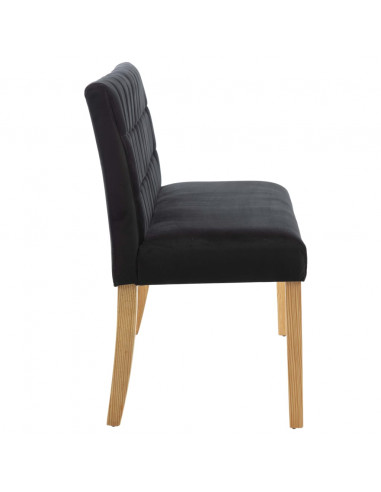 Panca 140 cm Nera in Velluto