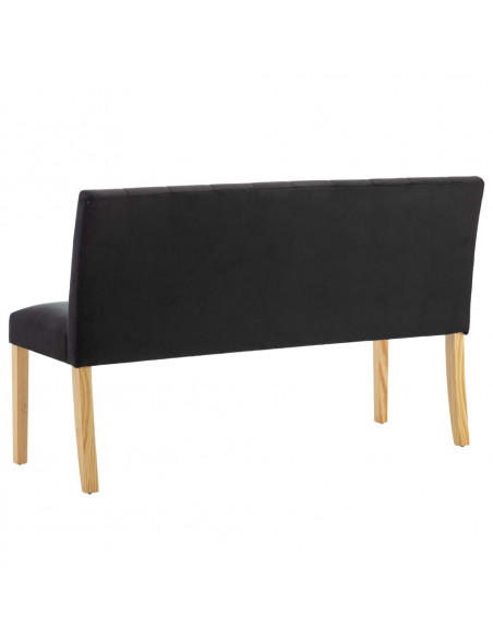 Panca 140 cm Nera in Velluto