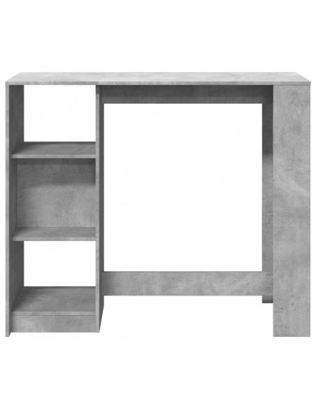 Tavolo Bar Ripiano Grigio Cemento 124x46x103,5 cm Multistrato