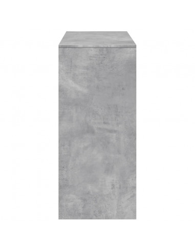 Tavolo Bar Ripiano Grigio Cemento 124x46x103,5 cm Multistrato