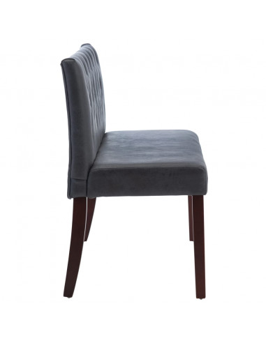 Panca 120 cm Grigia in Similpelle Scamosciata