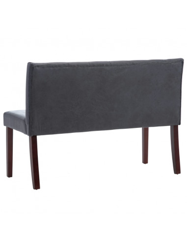 Panca 120 cm Grigia in Similpelle Scamosciata