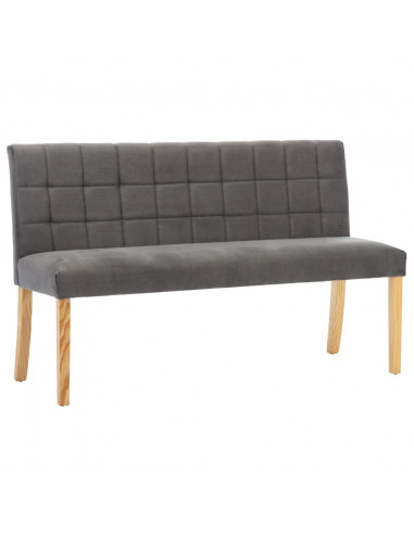 Panca 140 cm Grigia in Velluto