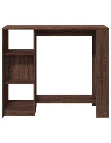 Tavolo Bar Ripiano Rovere Marrone 124x46x103,5 cm Multistrato