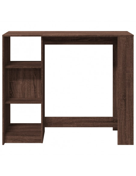 Tavolo Bar Ripiano Rovere Marrone 124x46x103,5 cm Multistrato