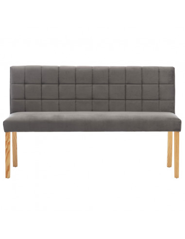 Panca 140 cm Grigia in Velluto
