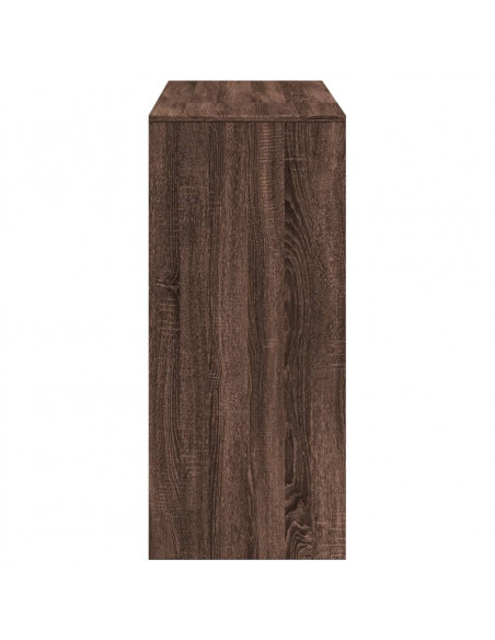 Tavolo Bar Ripiano Rovere Marrone 124x46x103,5 cm Multistrato