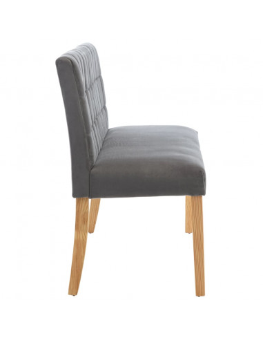 Panca 140 cm Grigia in Velluto