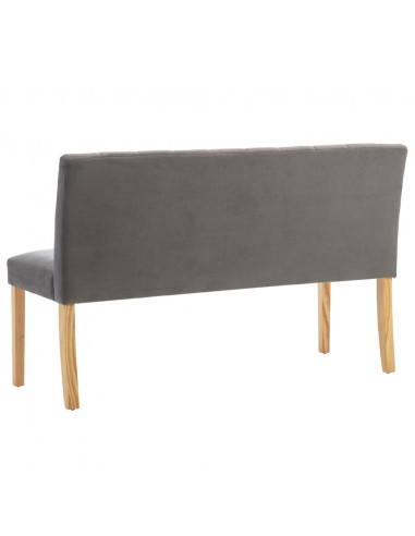 Panca 140 cm Grigia in Velluto