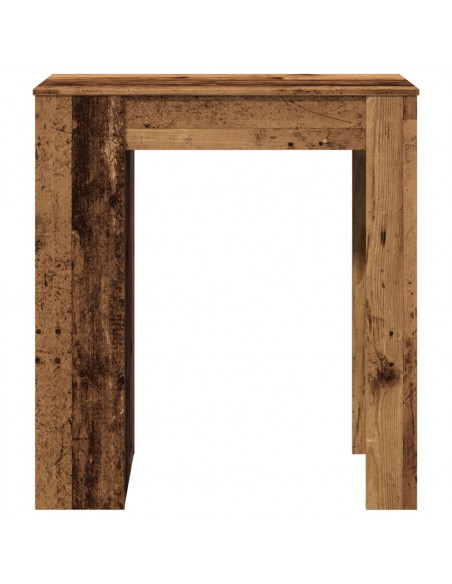 Tavolo Bar con Rastrelliera Antico 95x47x103,5 cm Multistrato