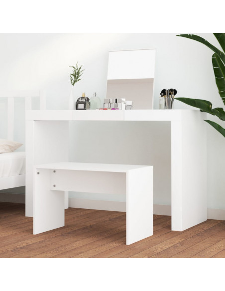 Sgabello da Toeletta Bianco 70x35x45 cm Legno Multistrato