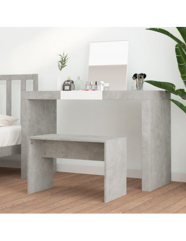 Sgabello Toeletta Grigio Cemento 70x35x45 cm Legno Multistrato