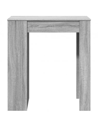 Tavolo Bar con Rastrelliera Grigio 95x47x103,5 cm Multistrato
