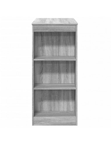 Tavolo Bar con Rastrelliera Grigio 95x47x103,5 cm Multistrato