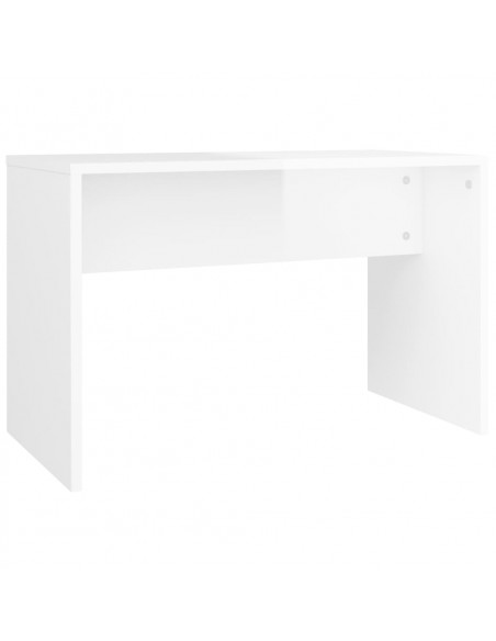 Sgabello da Toeletta Bianco Lucido 70x35x45cm Legno Multistrato