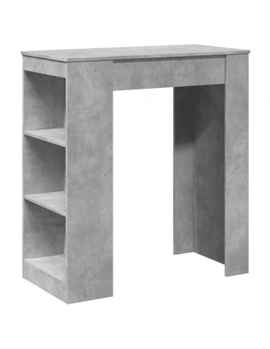 Tavolo Bar con Rastrelliera Grigio 95x47x103,5 cm Multistrato