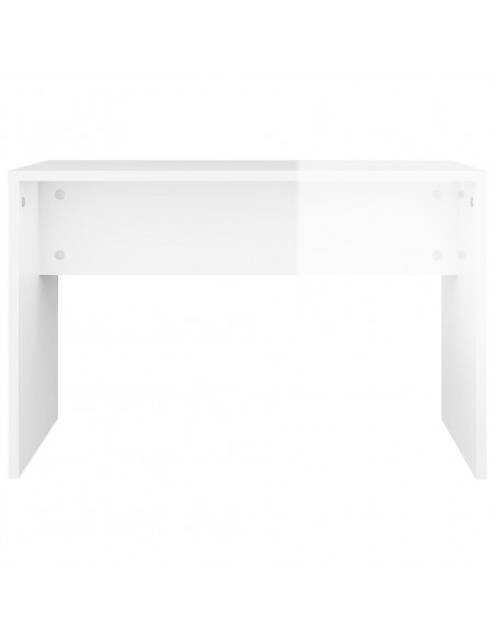 Sgabello da Toeletta Bianco Lucido 70x35x45cm Legno Multistrato