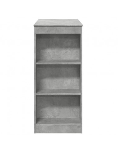 Tavolo Bar con Rastrelliera Grigio 95x47x103,5 cm Multistrato