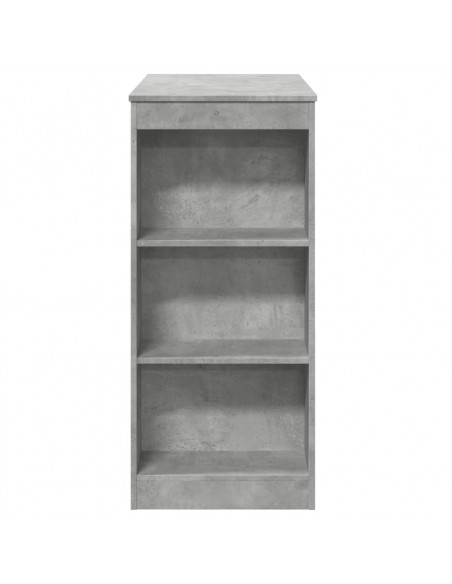 Tavolo Bar con Rastrelliera Grigio 95x47x103,5 cm Multistrato
