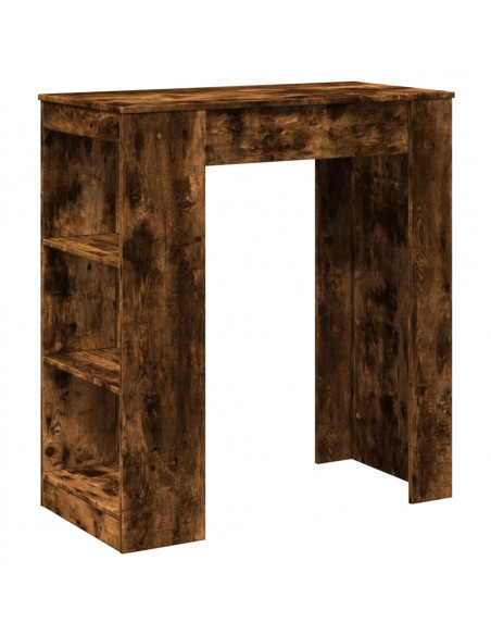 Tavolo Bar con Rastrelliera Rovere 95x47x103,5 cm Multistrato