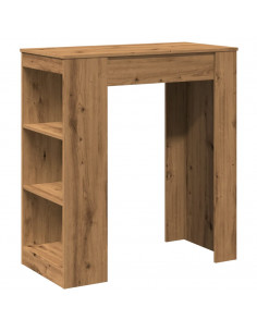 Tavolo Bar con Rastrelliera Rovere 95x47x103,5 cm Multistrato 2