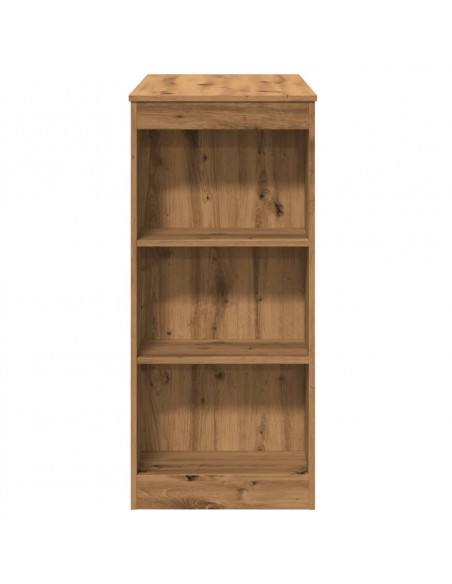 Tavolo Bar con Rastrelliera Rovere 95x47x103,5 cm Multistrato