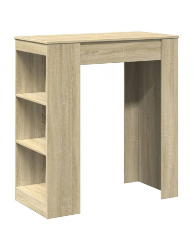 Tavolo Bar con Rastrelliera Sonoma 95x47x103,5 cm Multistrato