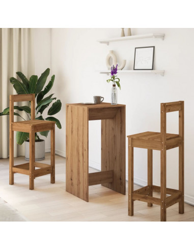 Tavolo Bar Rovere Artigianale 51x50x103,5 cm Legno Multistrato