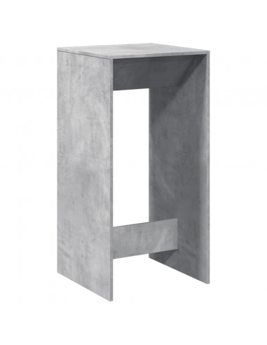 Tavolo da Bar Grigio Cemento 51x50x103,5cm in Legno Multistrato