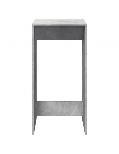Tavolo da Bar Grigio Cemento 51x50x103,5cm in Legno Multistrato