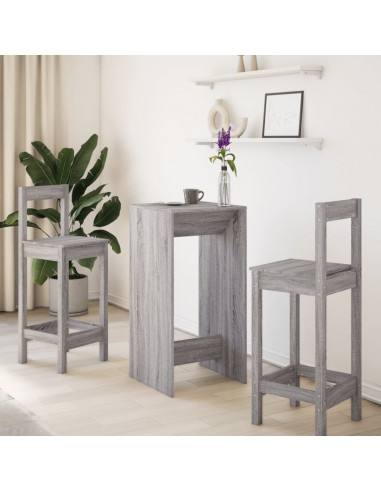 Tavolo da Bar Grigio Sonoma 51x50x103,5 cm in Legno Multistrato