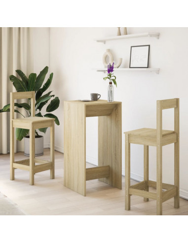 Tavolo da Bar Rovere Sonoma 51x50x103,5 cm in Legno Multistrato