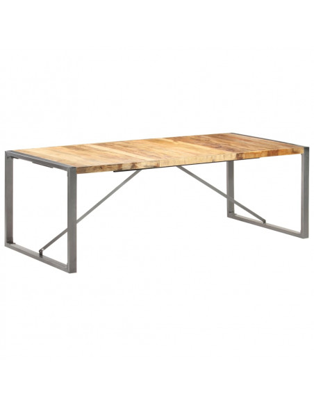 Tavolo da Pranzo 220x100x75cm in Legno Massello di Mango Grezzo