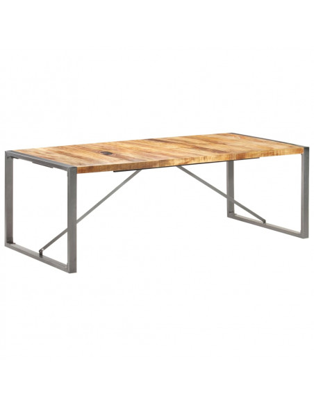 Tavolo da Pranzo 220x100x75cm in Legno Massello di Mango Grezzo