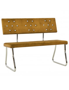 Panca 110 cm in Velluto Marrone 2