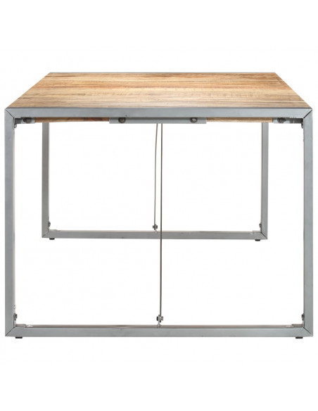 Tavolo da Pranzo 220x100x75cm in Legno Massello di Mango Grezzo