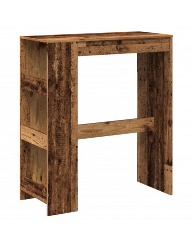 Tavolo Bar con Rastrelliera Antico 90x40x103,5 cm Multistrato