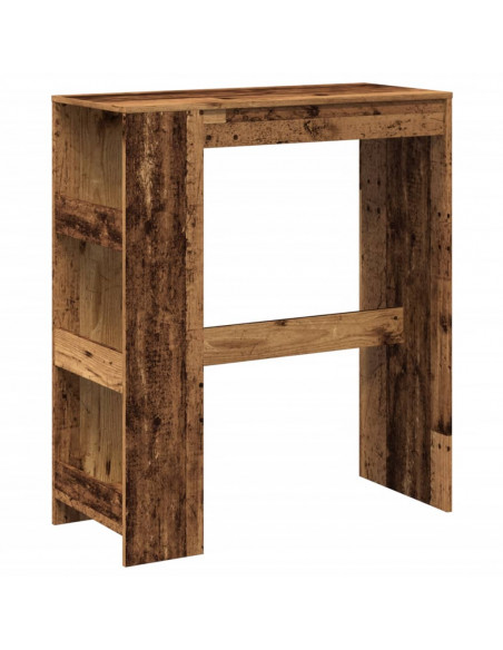 Tavolo Bar con Rastrelliera Antico 90x40x103,5 cm Multistrato