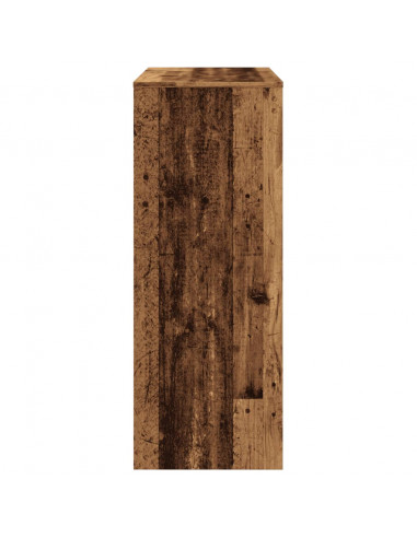 Tavolo Bar con Rastrelliera Antico 90x40x103,5 cm Multistrato