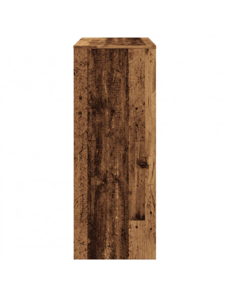 Tavolo Bar con Rastrelliera Antico 90x40x103,5 cm Multistrato