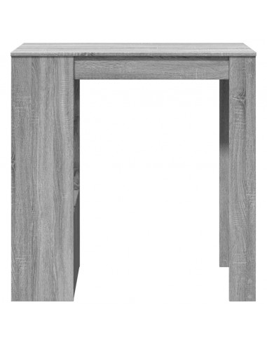 Tavolo Bar con Rastrelliera Grigio 102x50x103,5 cm Multistrato