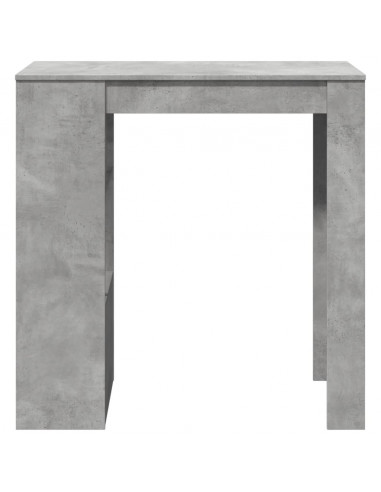 Tavolo Bar con Rastrelliera Grigio 102x50x103,5 cm Multistrato