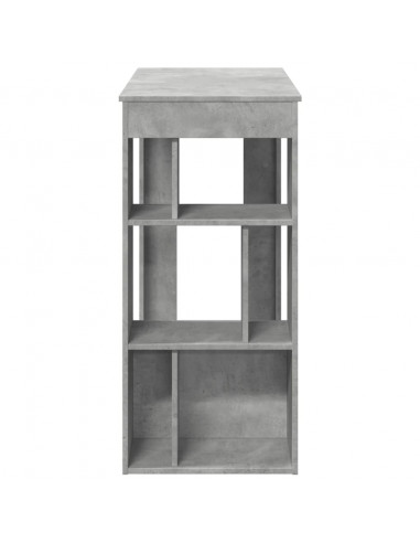 Tavolo Bar con Rastrelliera Grigio 102x50x103,5 cm Multistrato